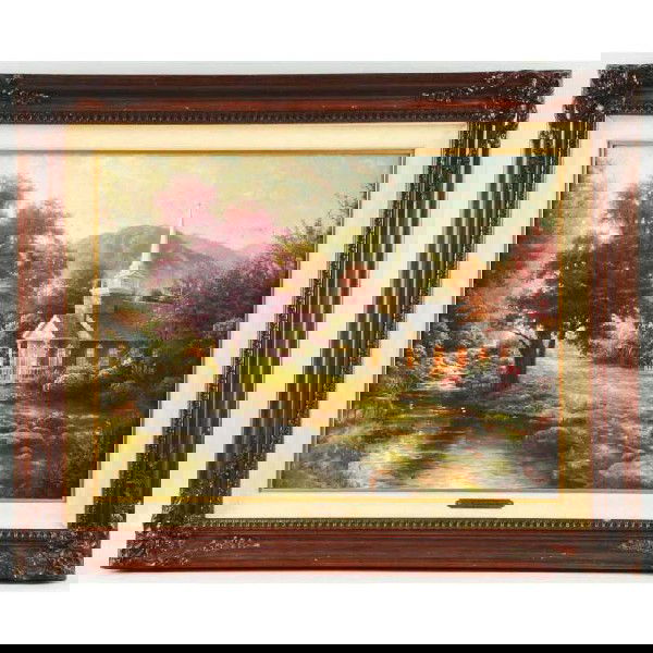 Limited Edition Stream of Living Water Print.: By Thomas Kinkade. Number 1446/2950. Size: Framed: 36" x 31 - 1/4".