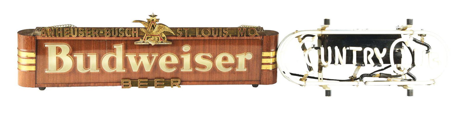 LOT OF 2: LIGHT-UP BEER ADVERTISING. (1 of 2)