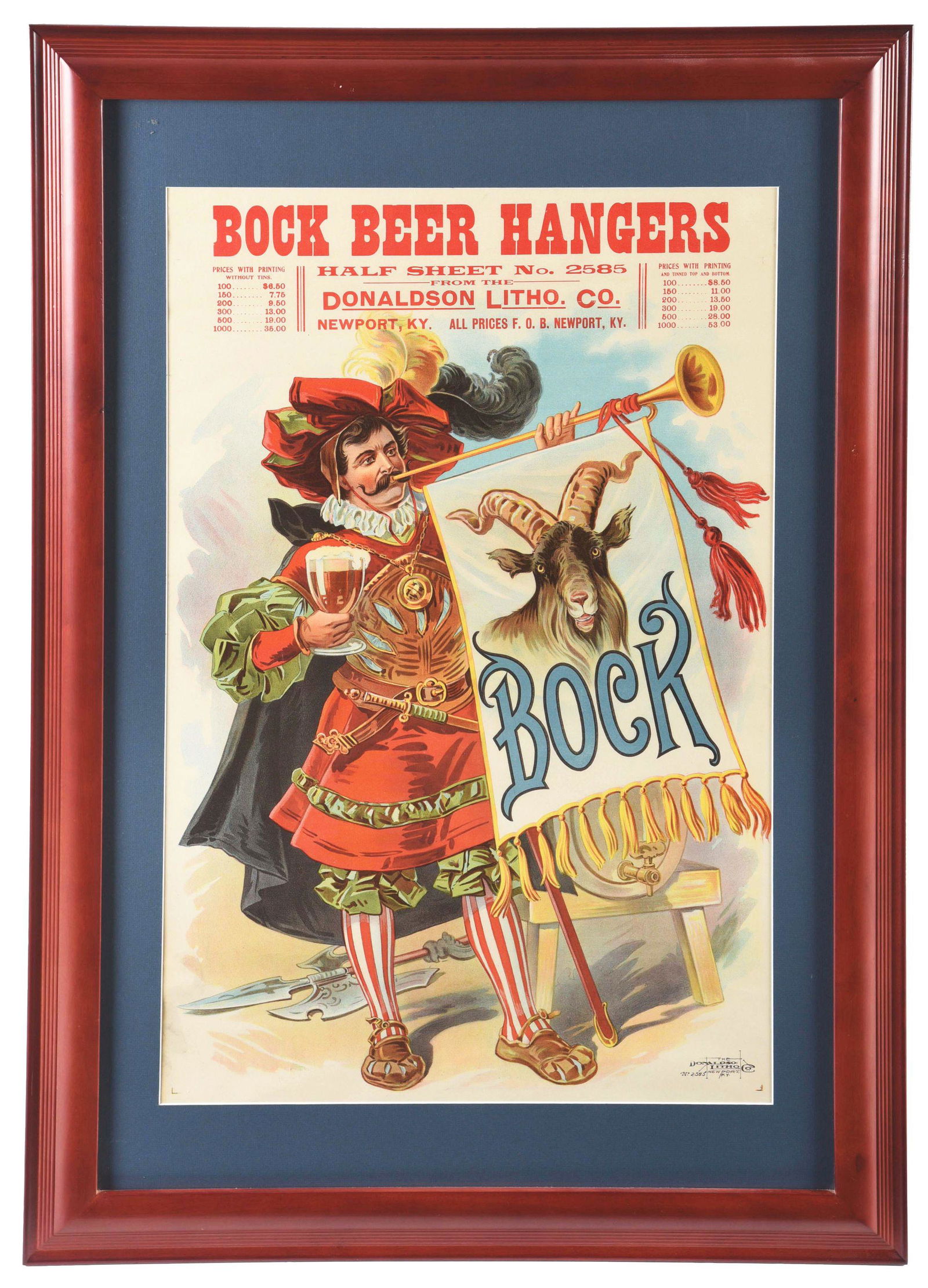 BOCK BEER PAPER ADVERTISEMENT. (1 of 4)