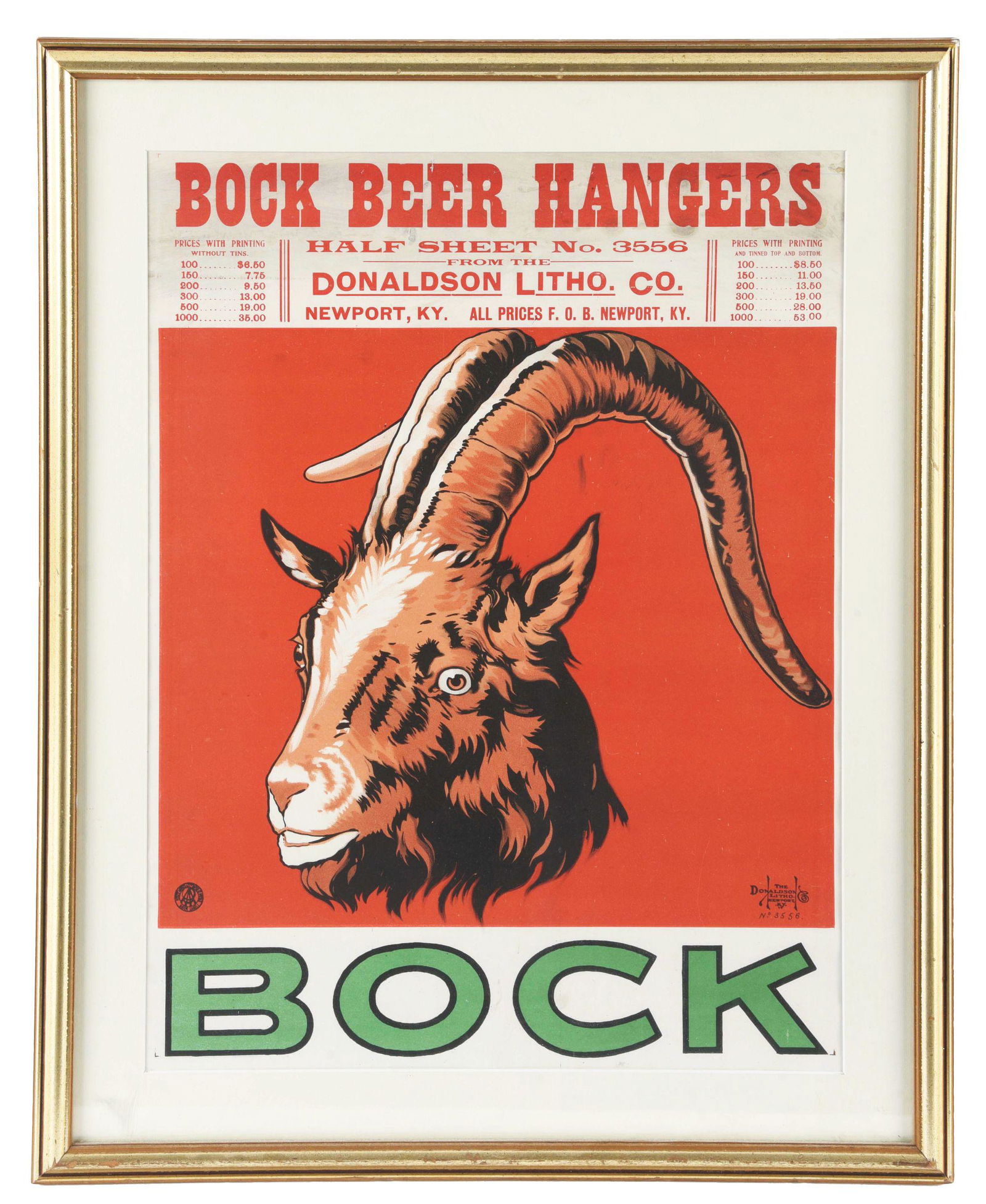 PAPER BOCK BEER ADVERTISEMENT. (1 of 5)