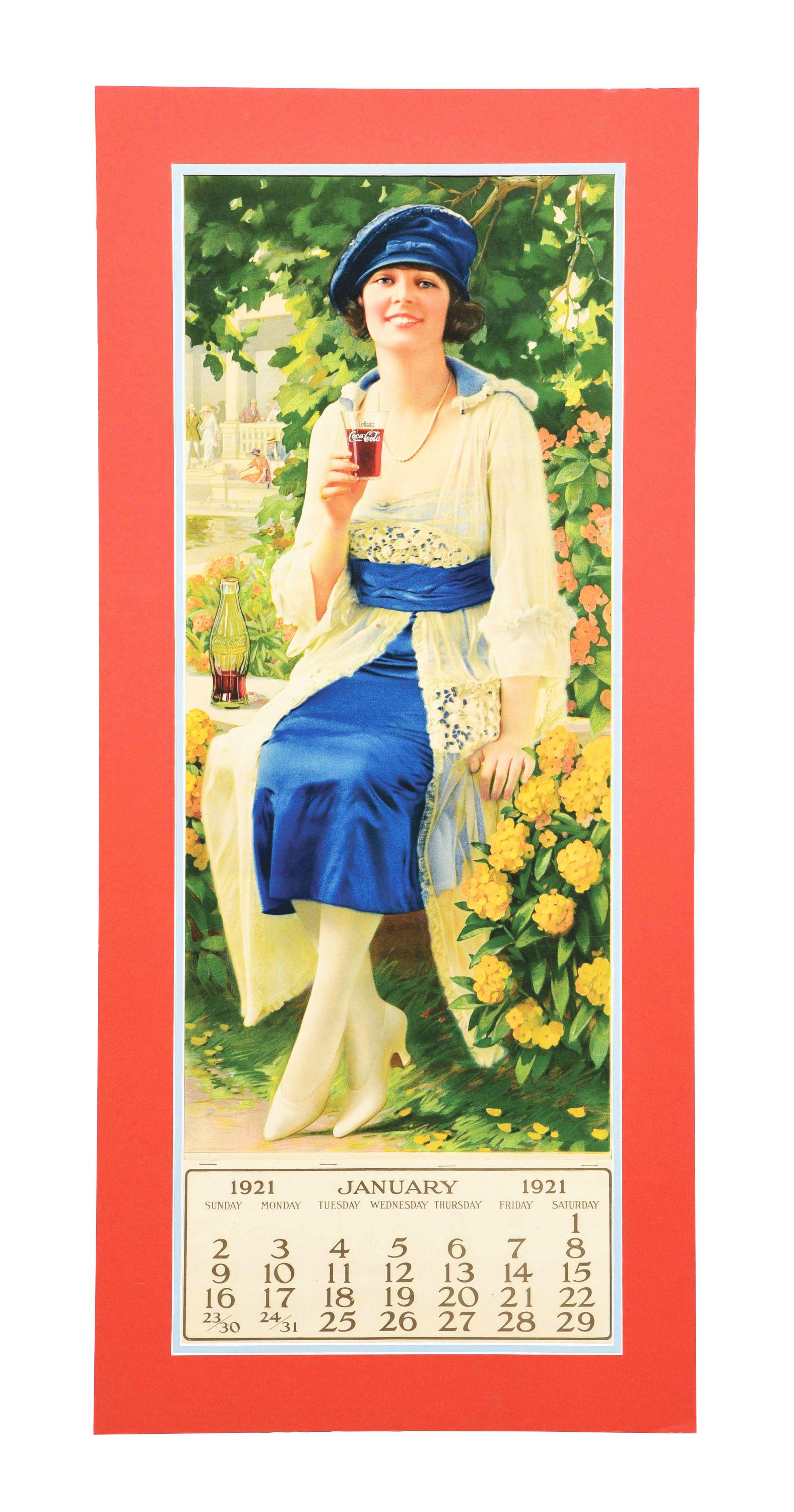 1921 COCA-COLA CALENDAR. (1 of 2)