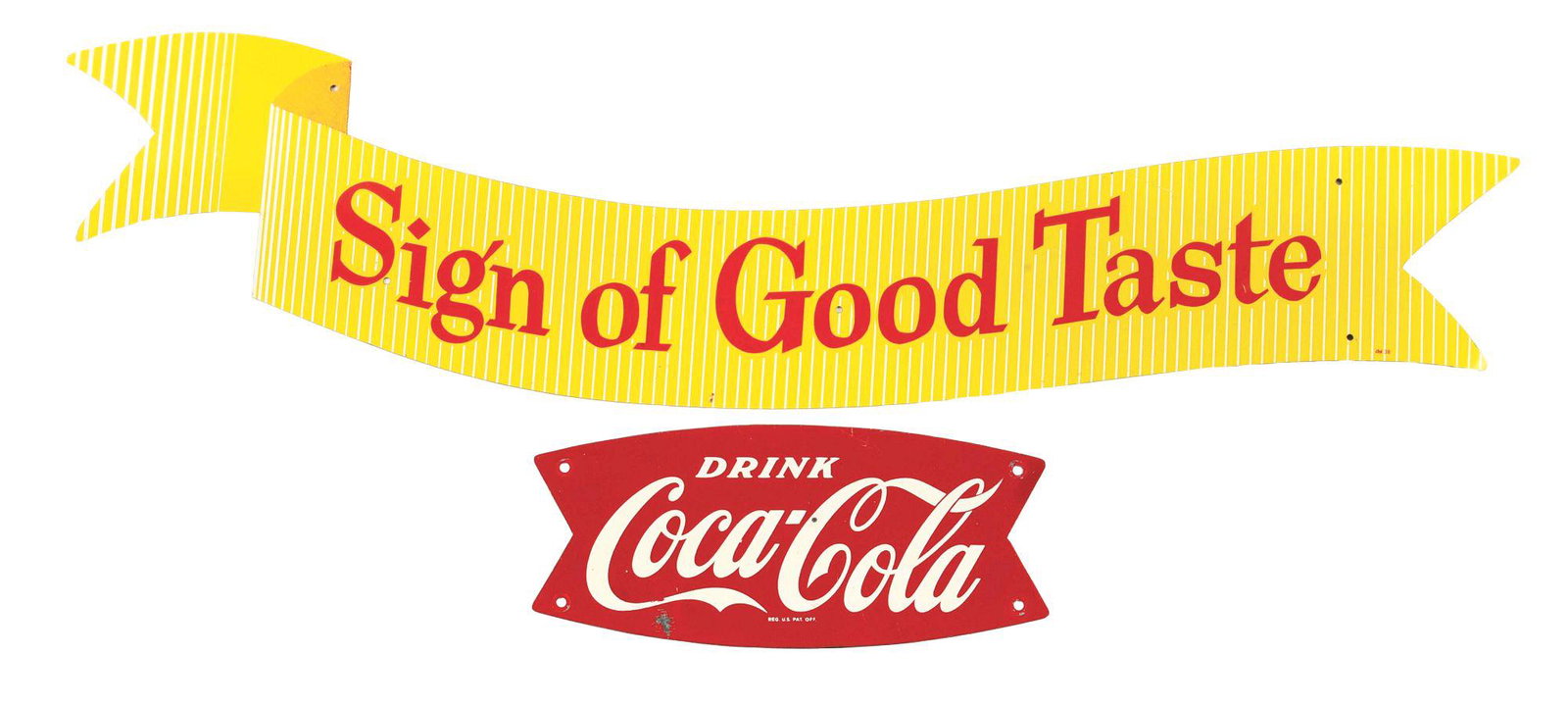 LOT OF 2: COCA-COLA SIGNS. (1 of 2)