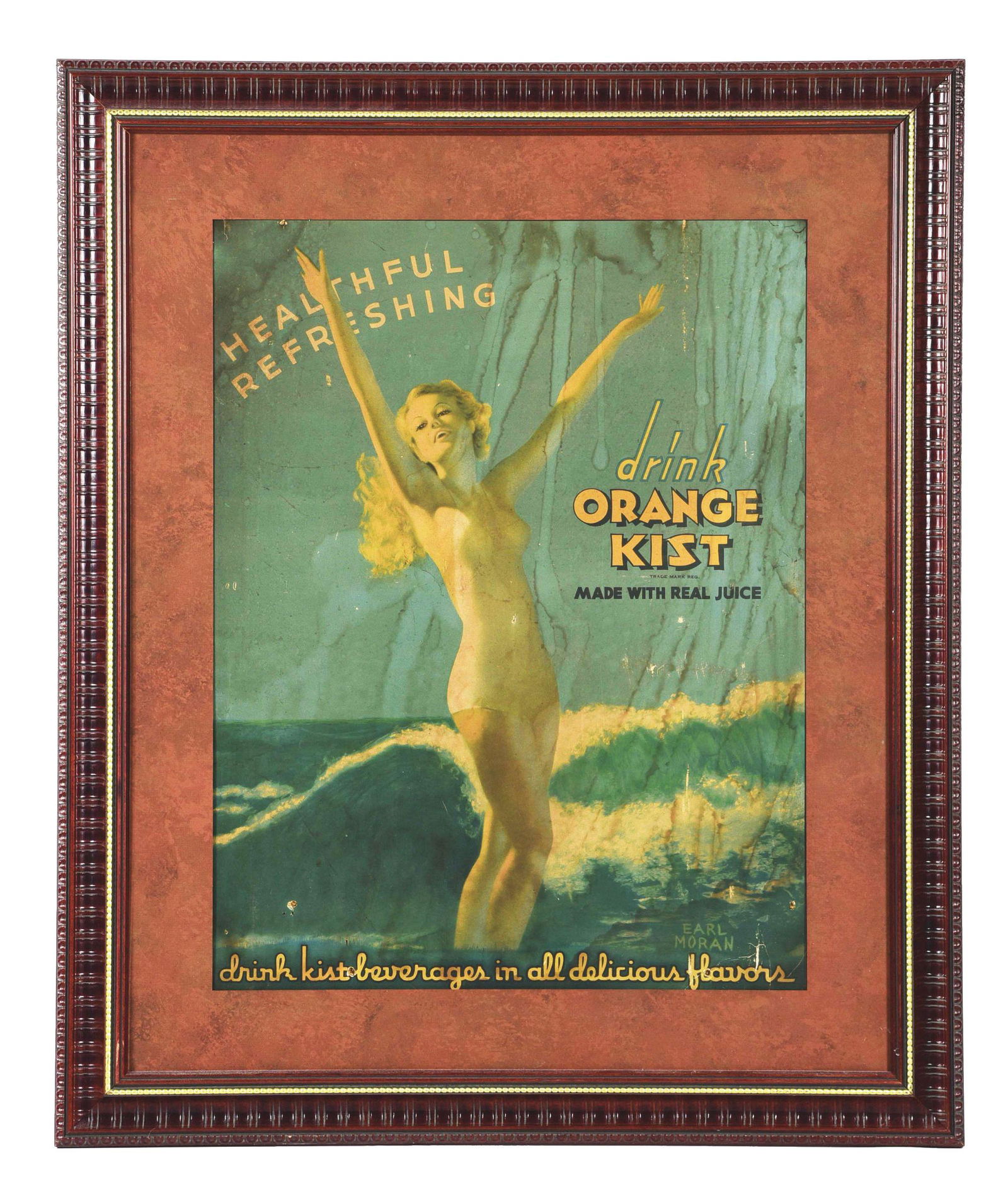 ORANGE KIST CARDBOARD ADVERTISEMENT. (1 of 3)