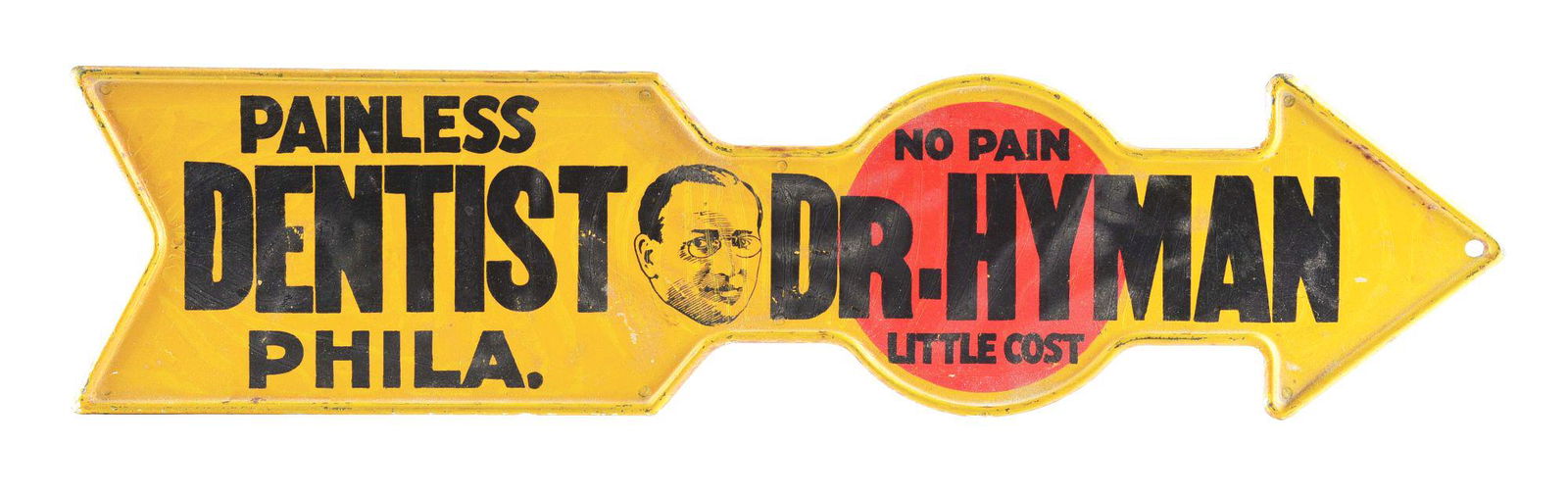 SINGLE-SIDED DIE-CUT TIN ARROW. (1 of 2)