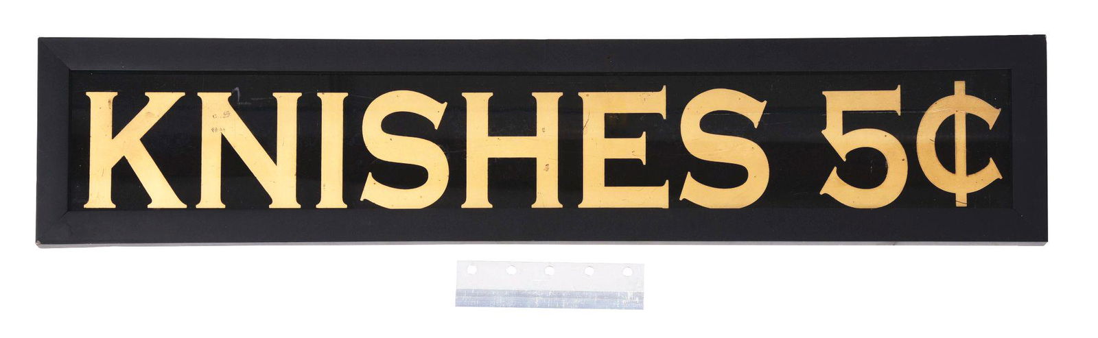 1920'S REVERSE GLASS JEWISH DELICATESSEN "KNISHES (1 of 2)