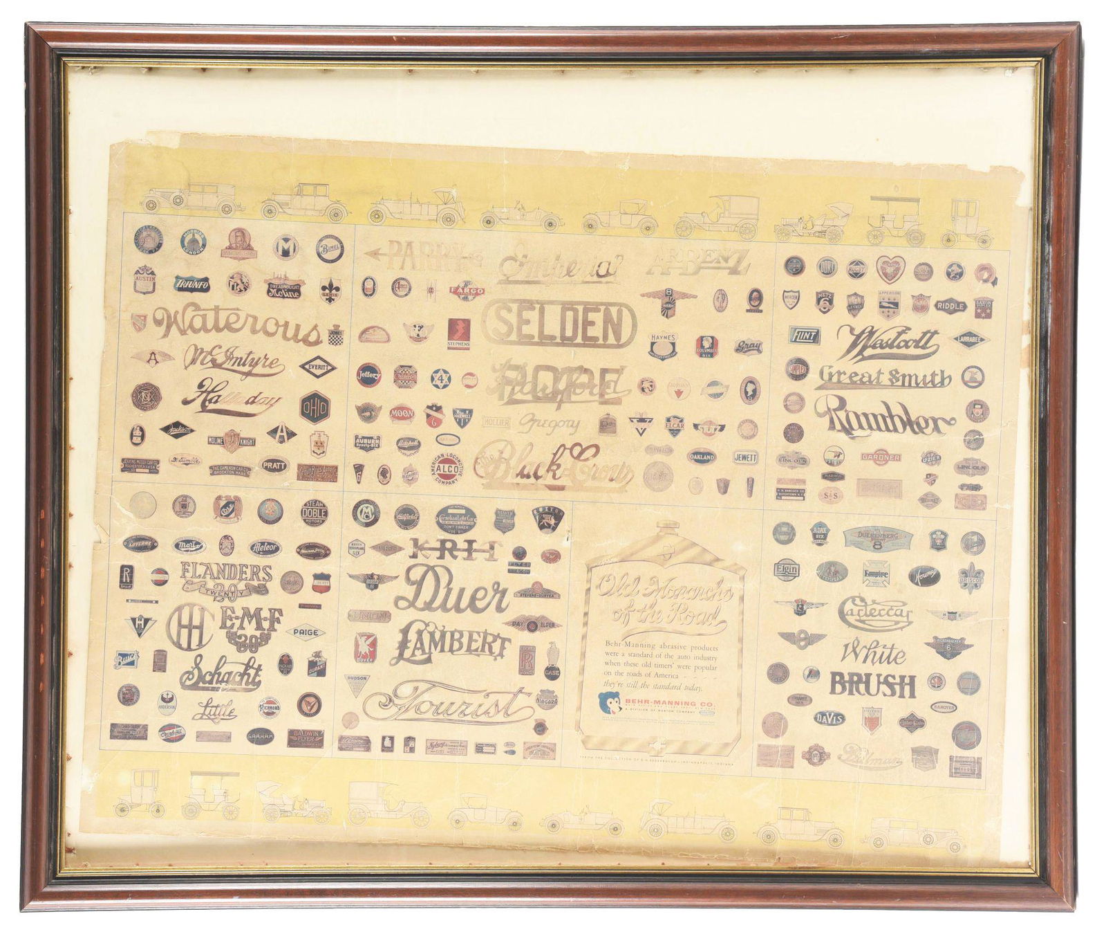 PAPER RADIATOR BADGE FRAMED ADVERTISEMENT. (1 of 3)