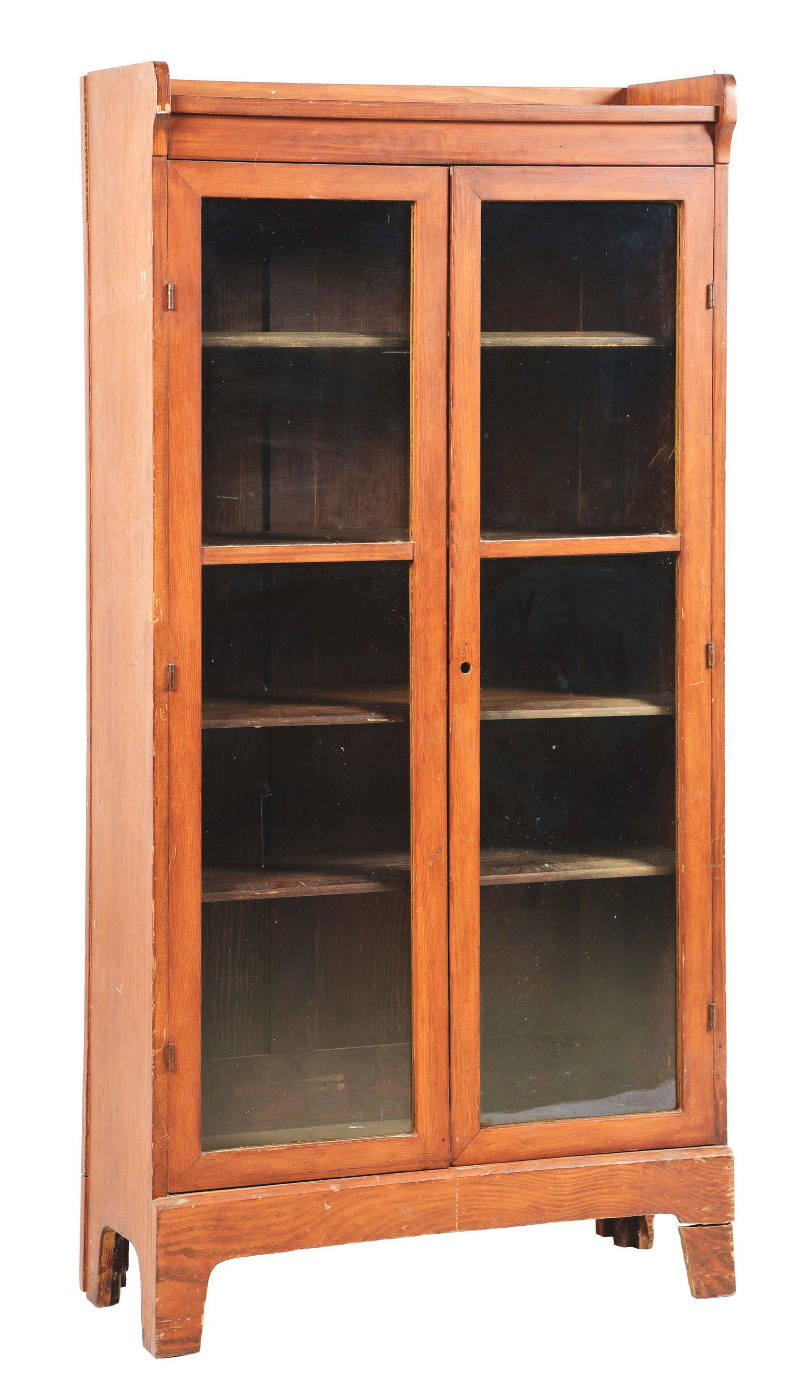 PINE DISPLAY CASE. (1 of 5)