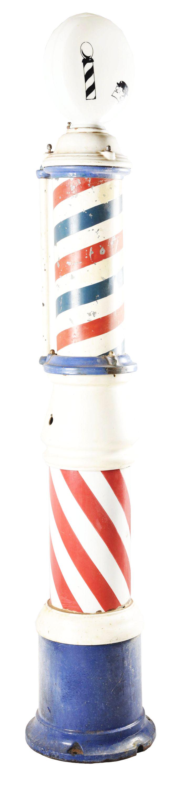 CAST IRON BARBER POLE. (1 of 11)