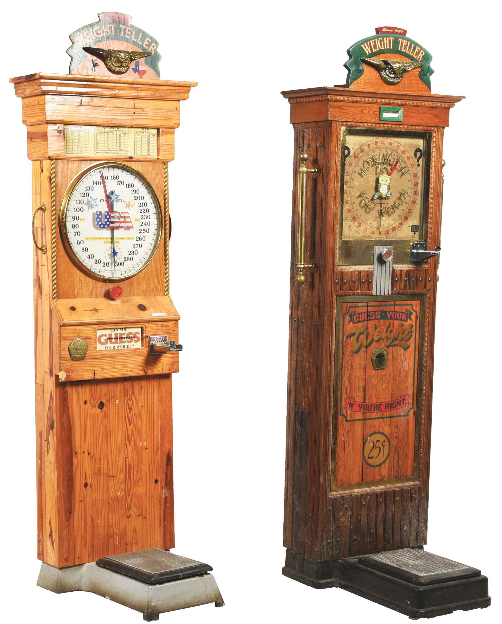 LOT OF 2: WEIGHT TELLER SCALES. (1 of 6)