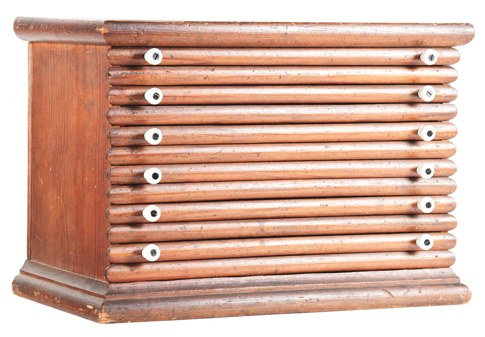 UNUSUAL 12-DRAWER CABINET. (1 of 5)