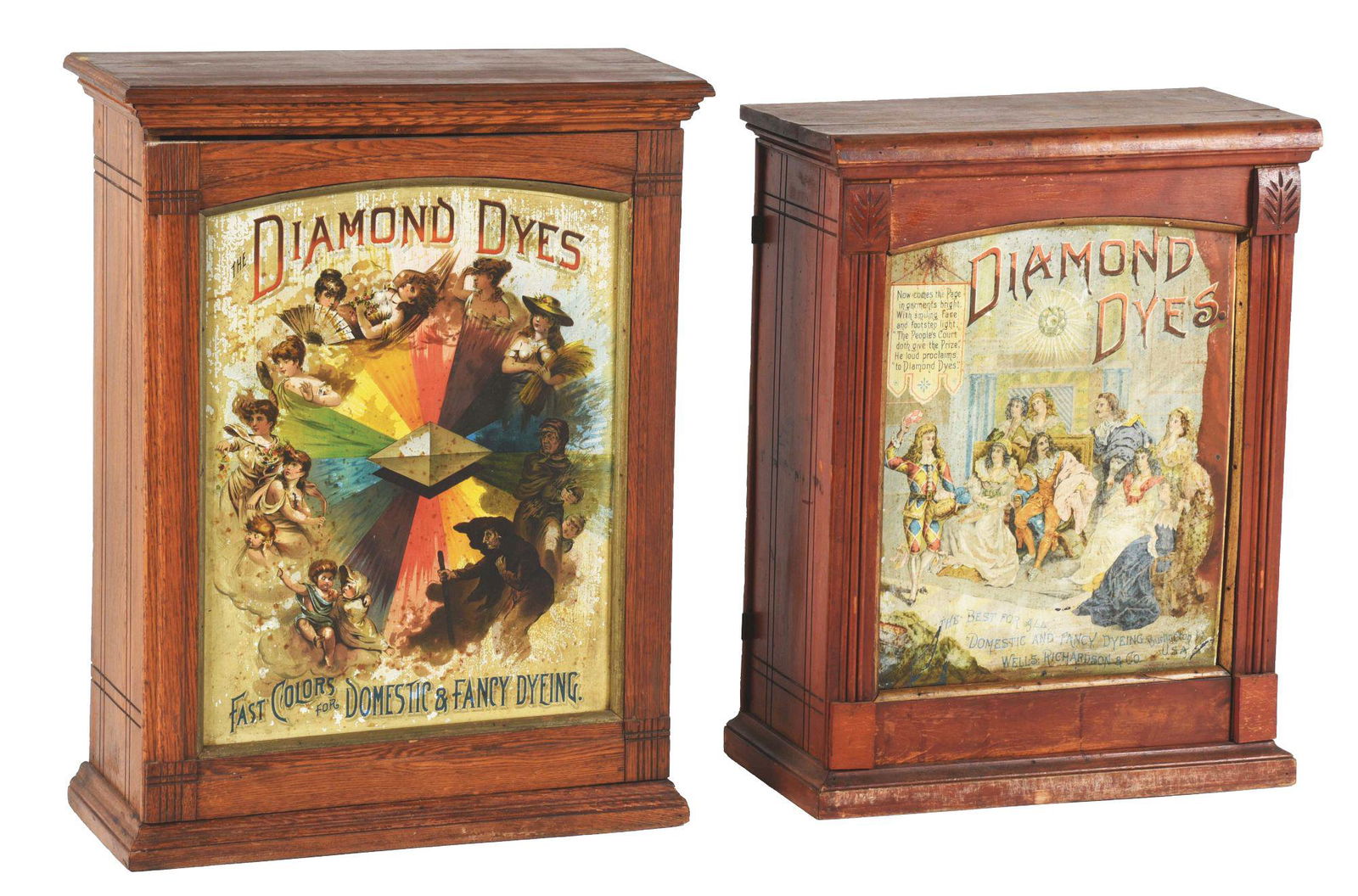LOT OF 2: DIAMOND DYES DISPLAY CABINETS. (1 of 5)