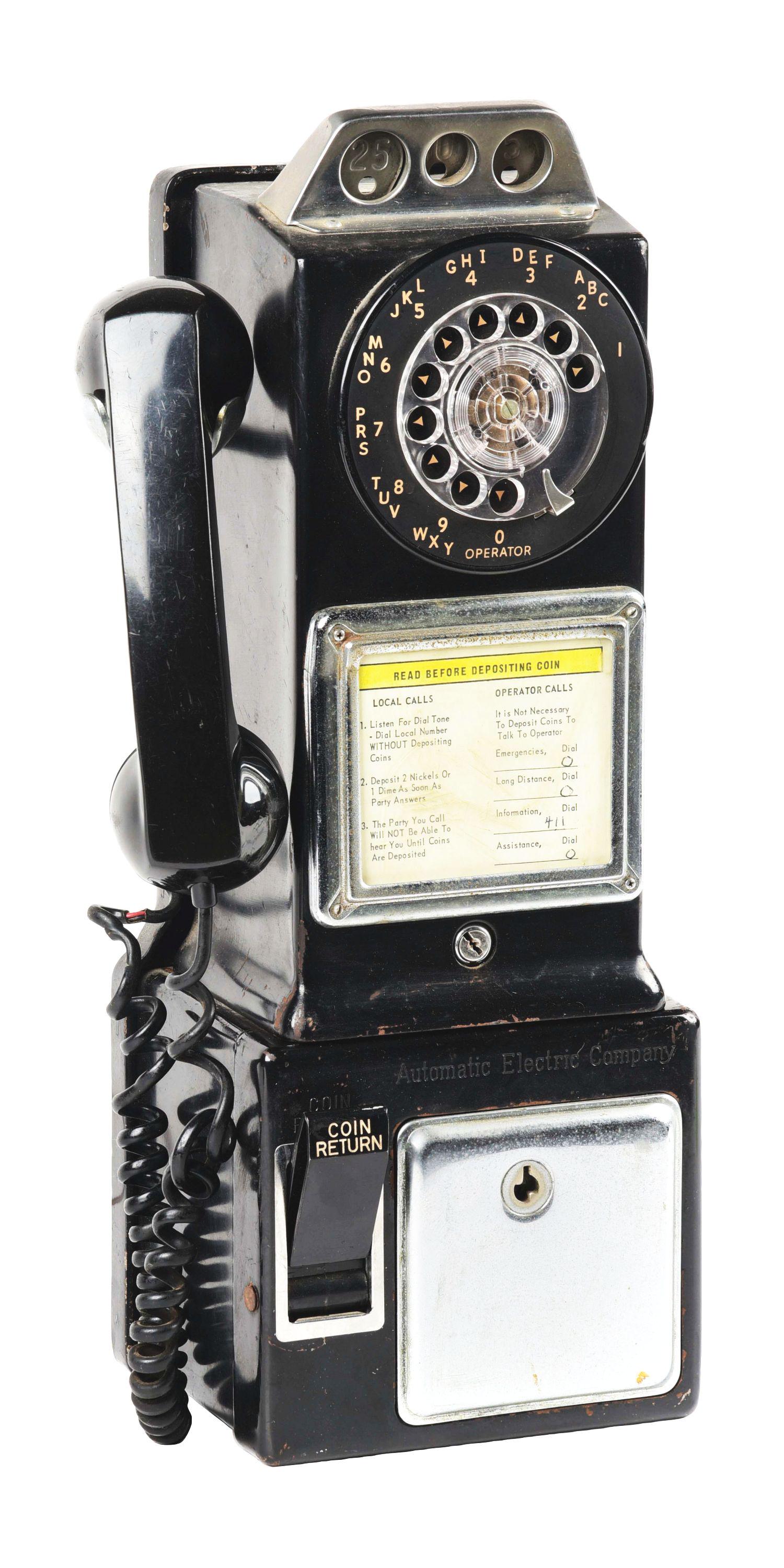 AUTOMATIC ELECTRIC COMPANY PAYPHONE. (1 of 6)