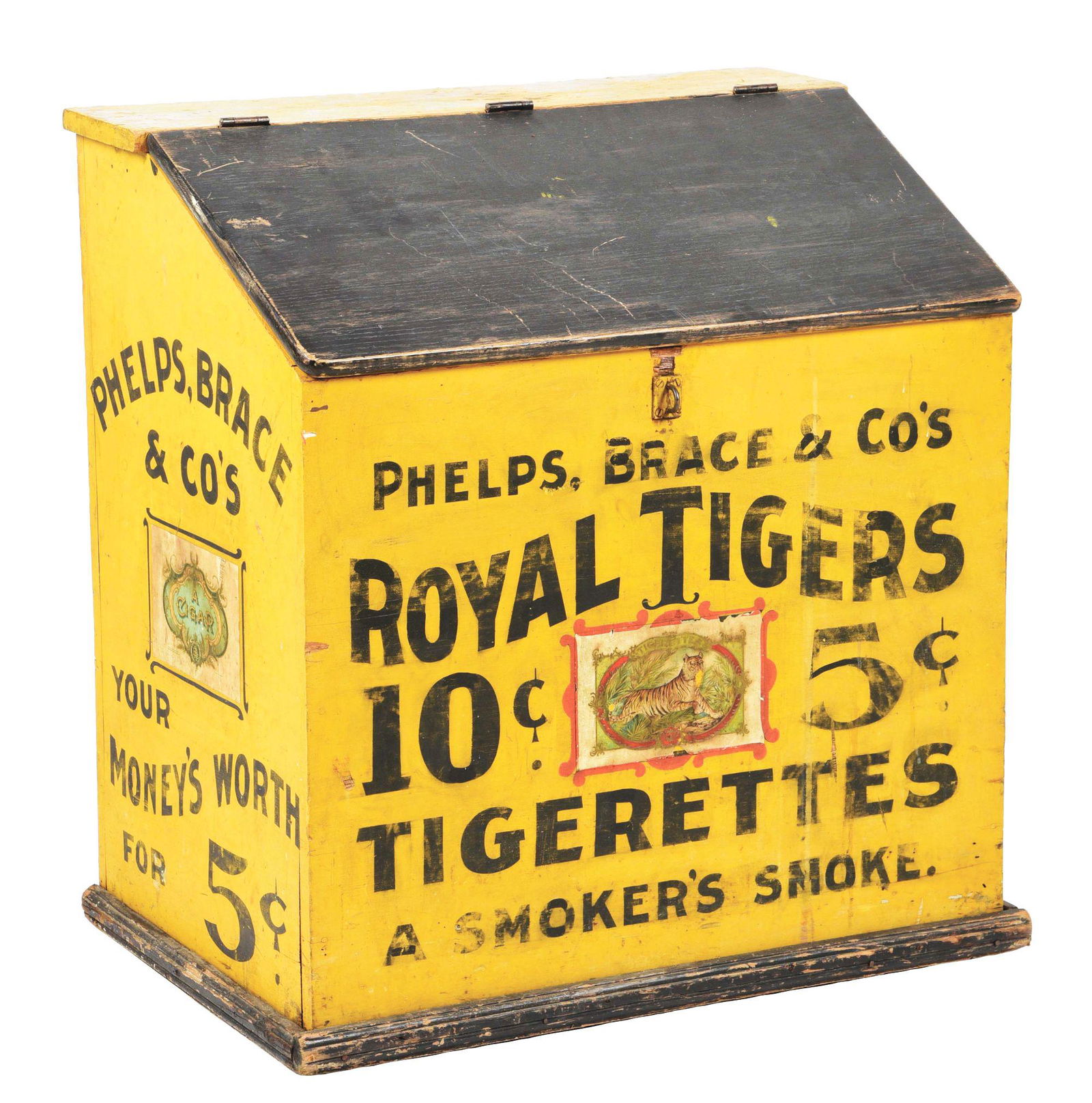 ROYAL TIGERS CIGARETTES WOODEN BOX. (1 of 5)