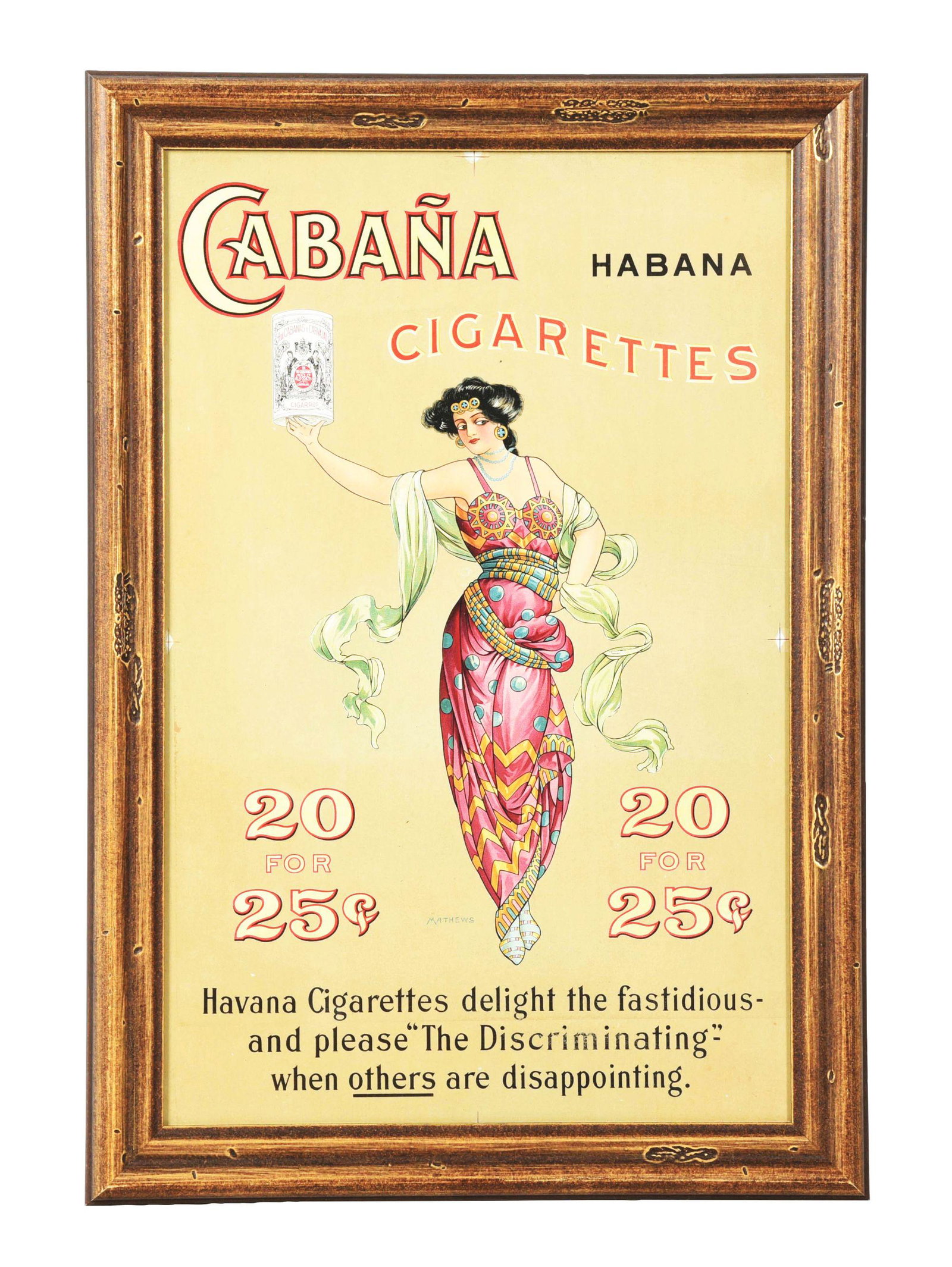 CABAÑA HABANA CIGARETTE ADVERTISEMENT. (1 of 3)