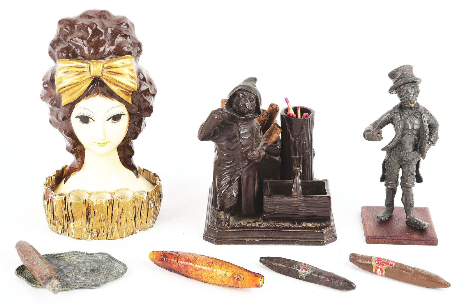 LOT OF 7: CIGAR AND TOBACCO RELATED ITEMS. (1 of 3)