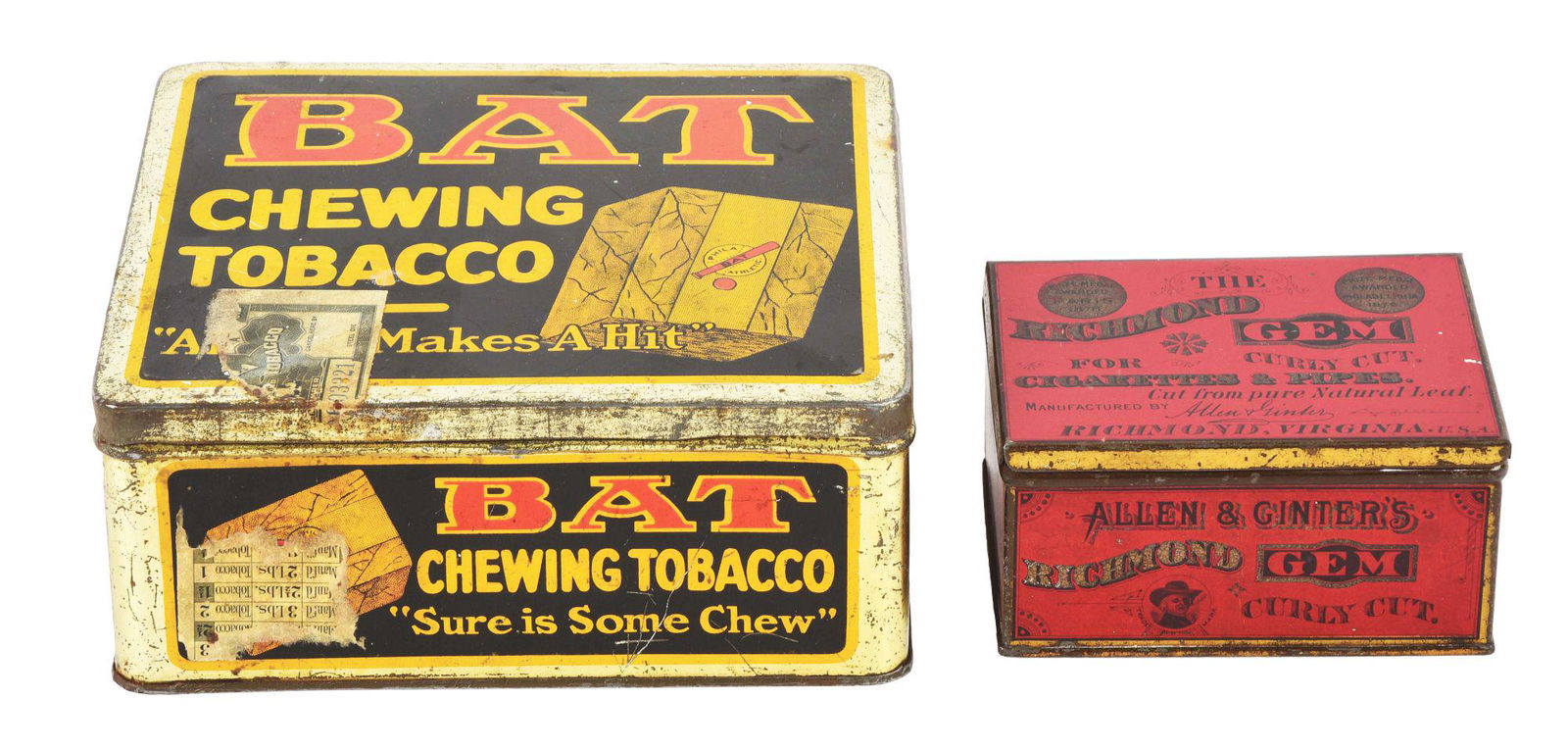 LOT OF 2: TOBACCO TINS. (1 of 5)