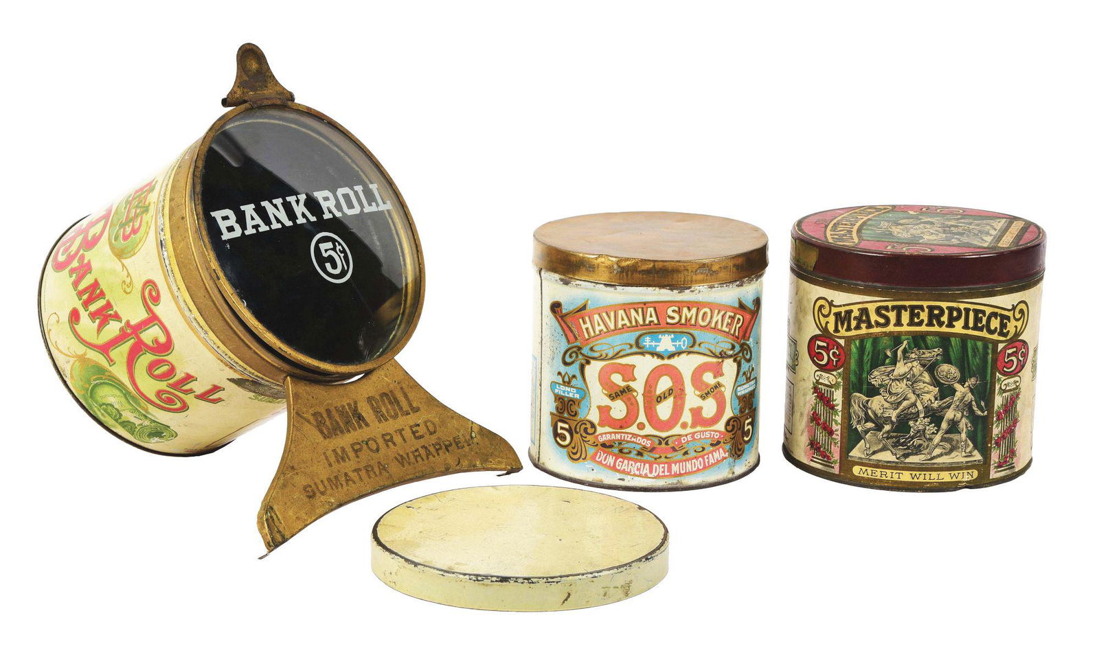 LOT OF 3: TOBACCO AND CIGAR-RELATED ITEMS. (1 of 4)