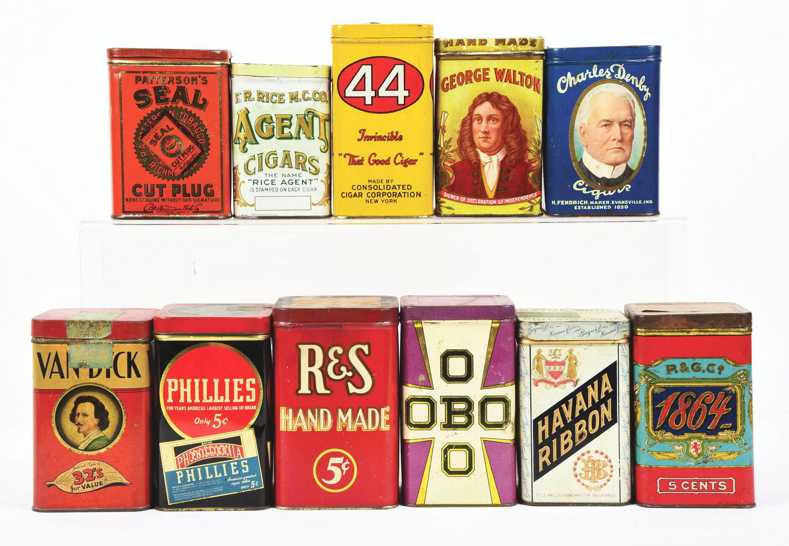 LOT OF 11: MISCELLANEOUS TOBACCO TINS. (1 of 4)