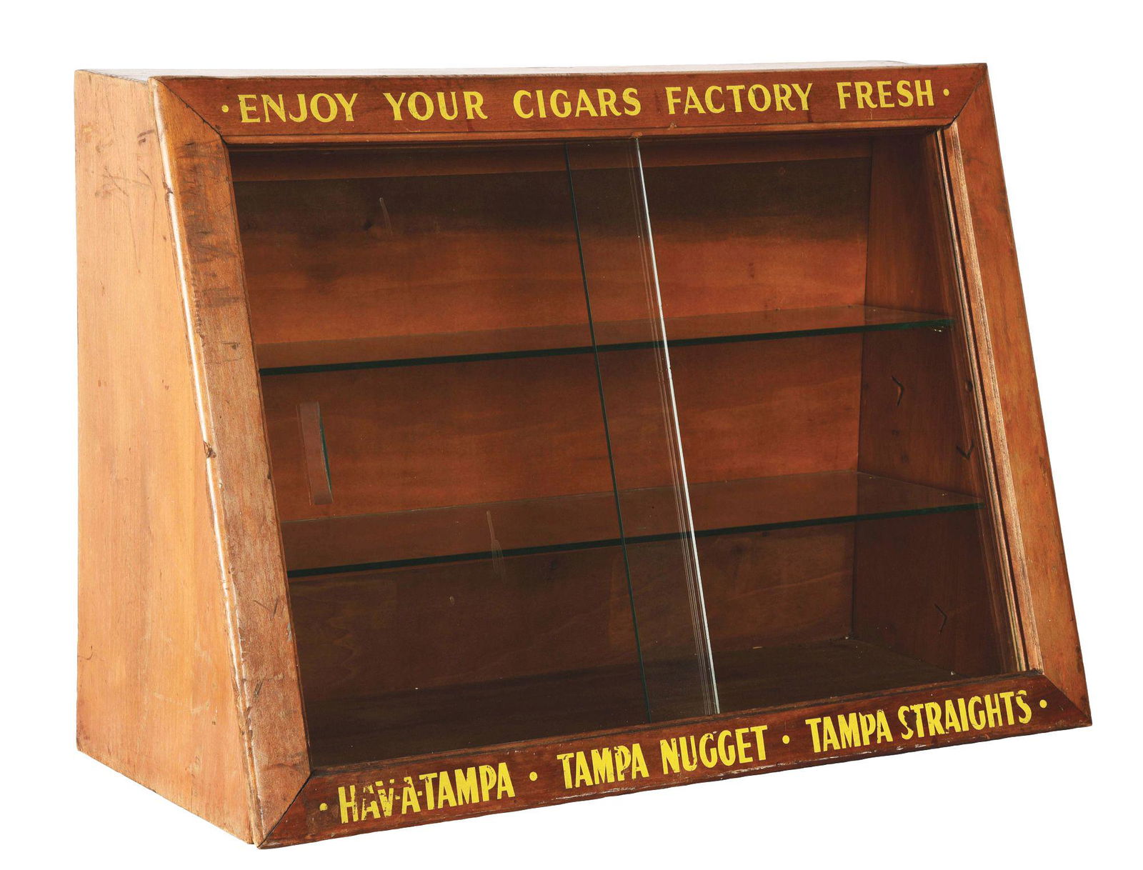 WOODEN DISPLAY CASE FOR FACTORY FRESH CIGARS. (1 of 4)