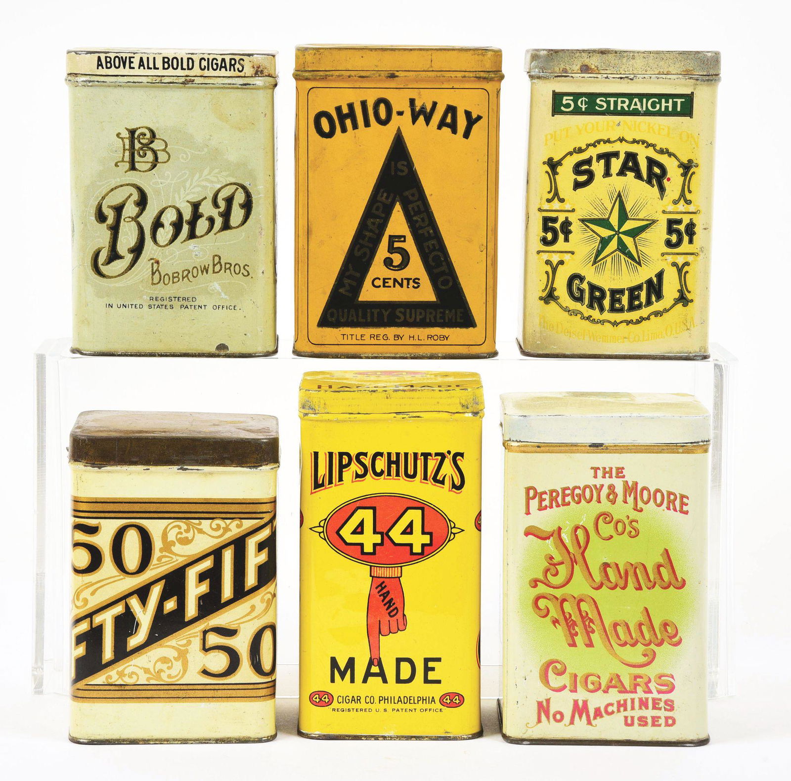 LOT OF 6: CIGAR TINS. (1 of 4)