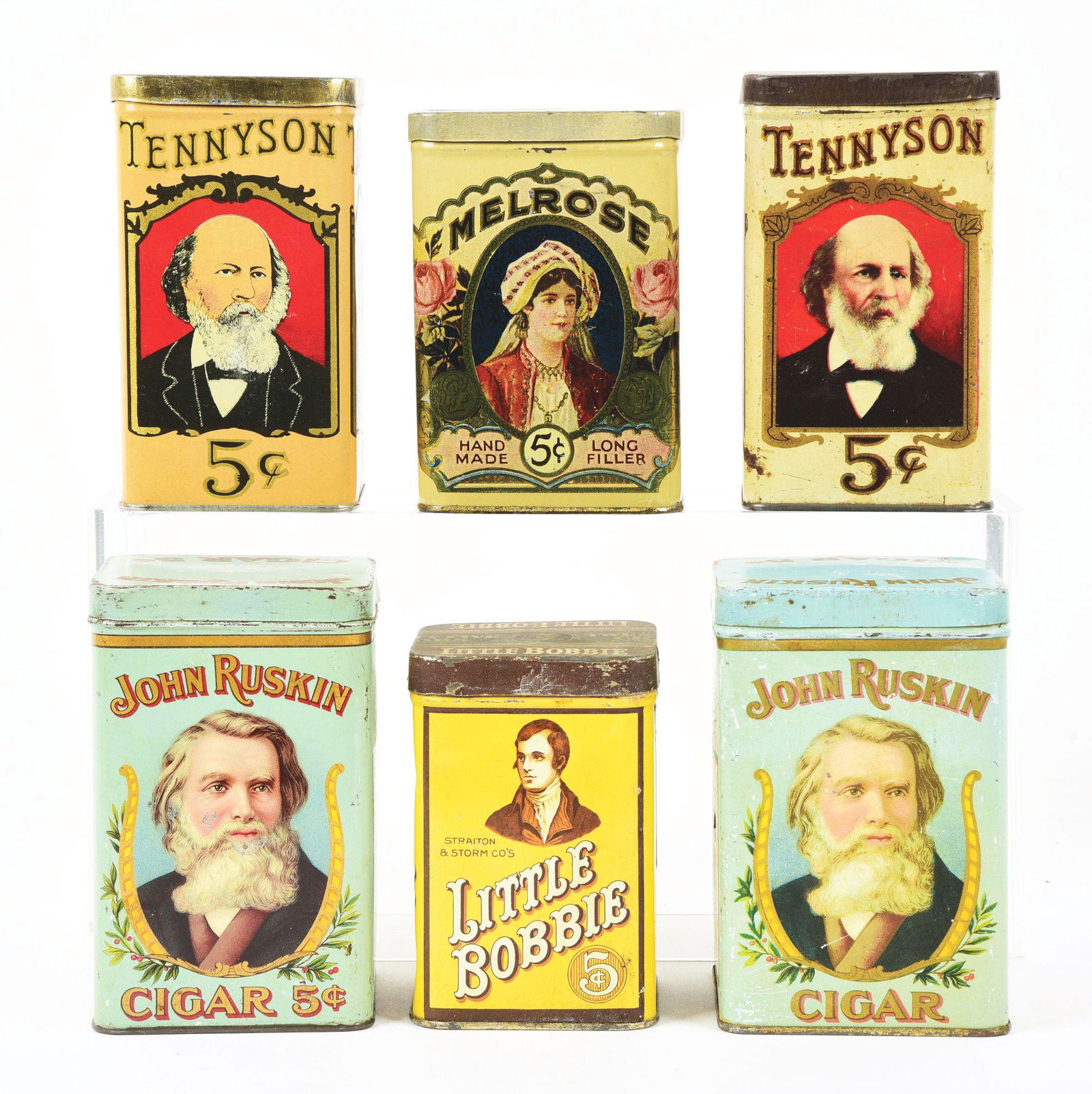 LOT OF 6: CIGAR TINS. (1 of 4)