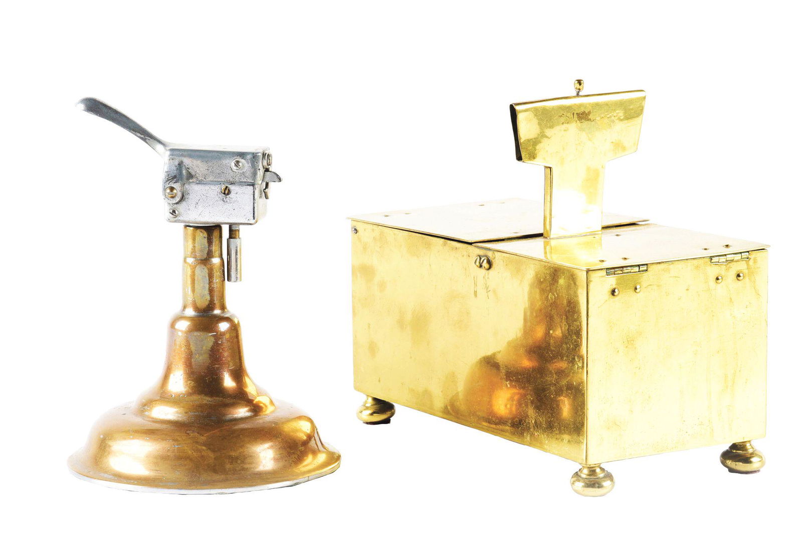 LOT OF 2: CIGAR LIGHTER AND HONOR BOX. (1 of 5)