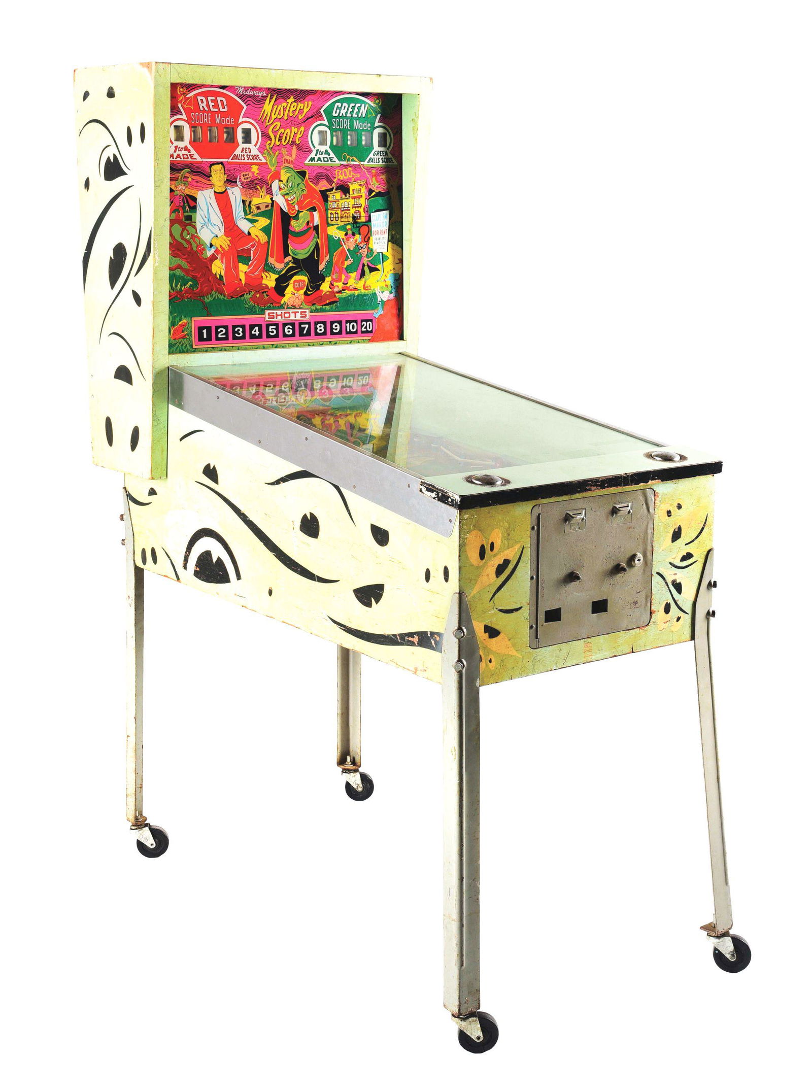 1965 MIDWAY'S MYSTERY SCORE PINBALL. (1 of 6)