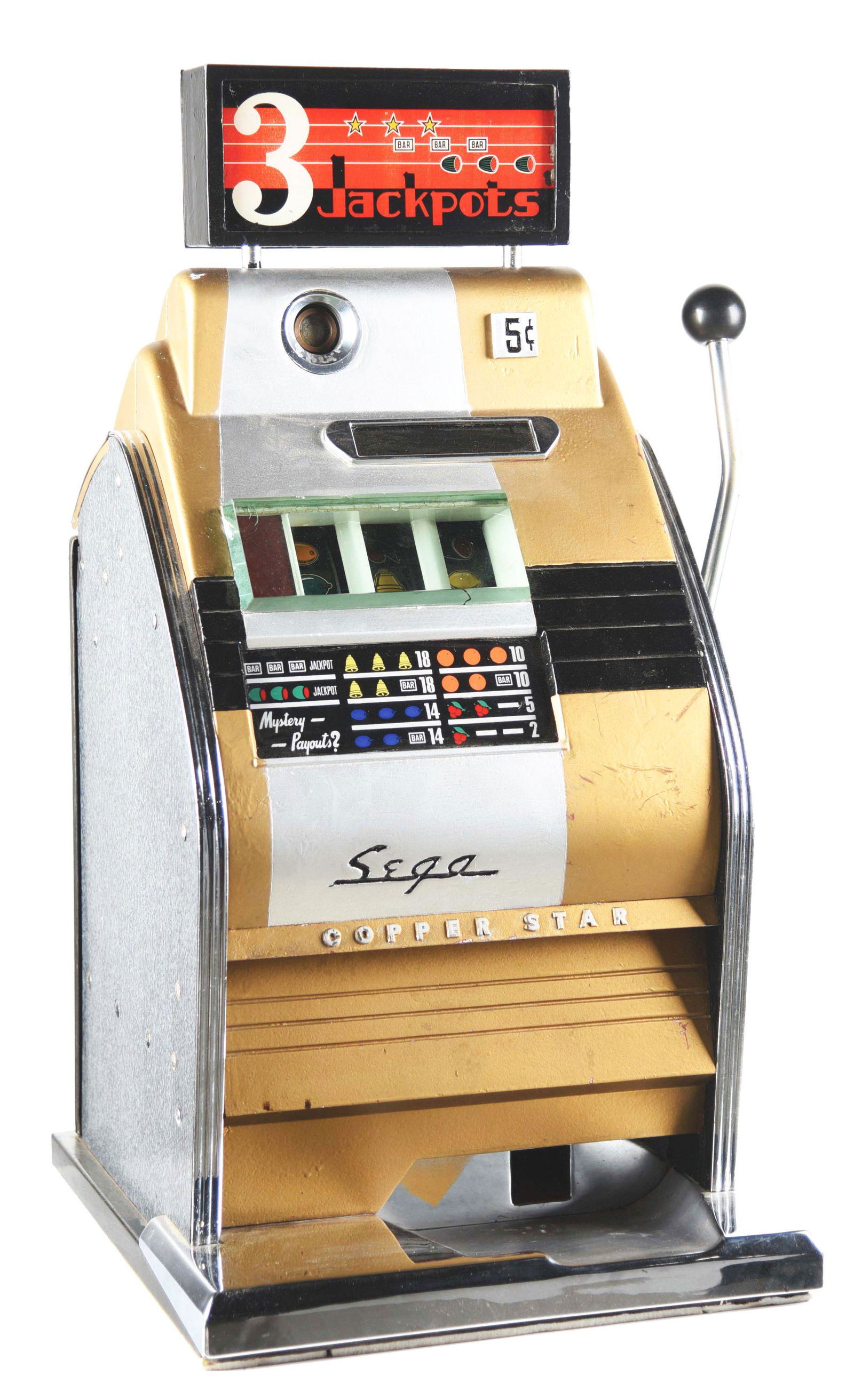 5¢ Sega Copper Star Slot Machine. 5¢ Sega Copper Star Slot Machine.