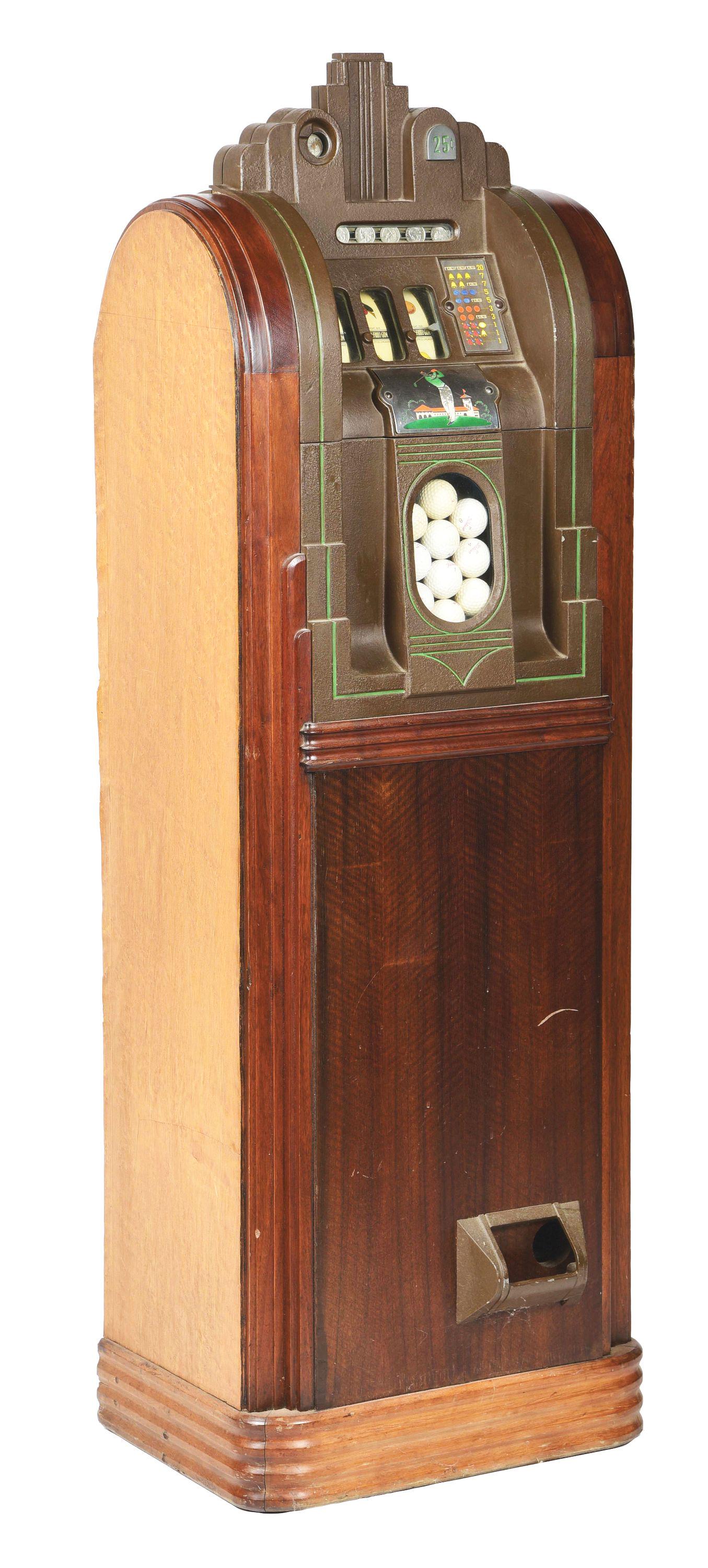 25¢ MILLS ESTRAORDINARY CLUB CONSOLE GOLF VENDOR. (1 of 8)