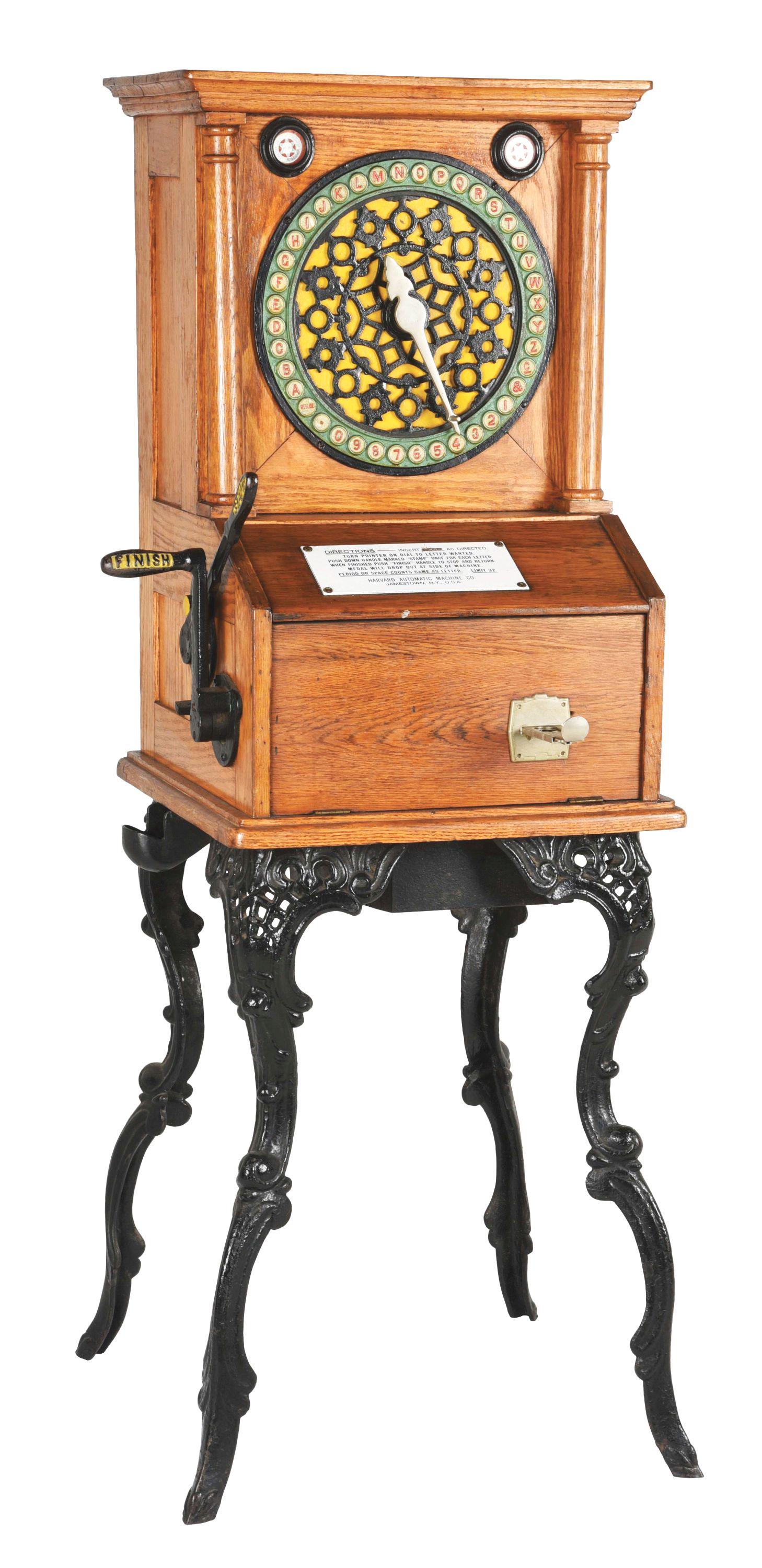 ORIGINAL HARVARD AUTOMATIC MACHINE CO. VENDOR. (1 of 5)