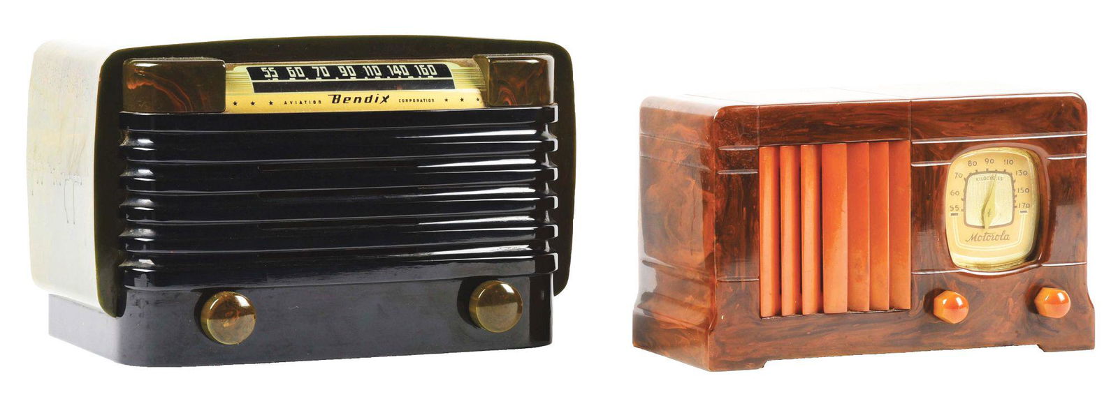 LOT OF 2: BENDIX MODEL 526-C AND MOTOROLA 54A1 CATALIN (1 of 4)