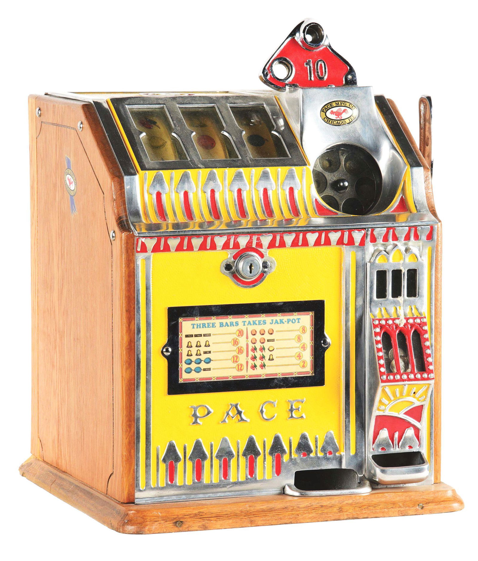 10¢ PACE BANTAM RESERVE SLOT MACHINE (1 of 6)