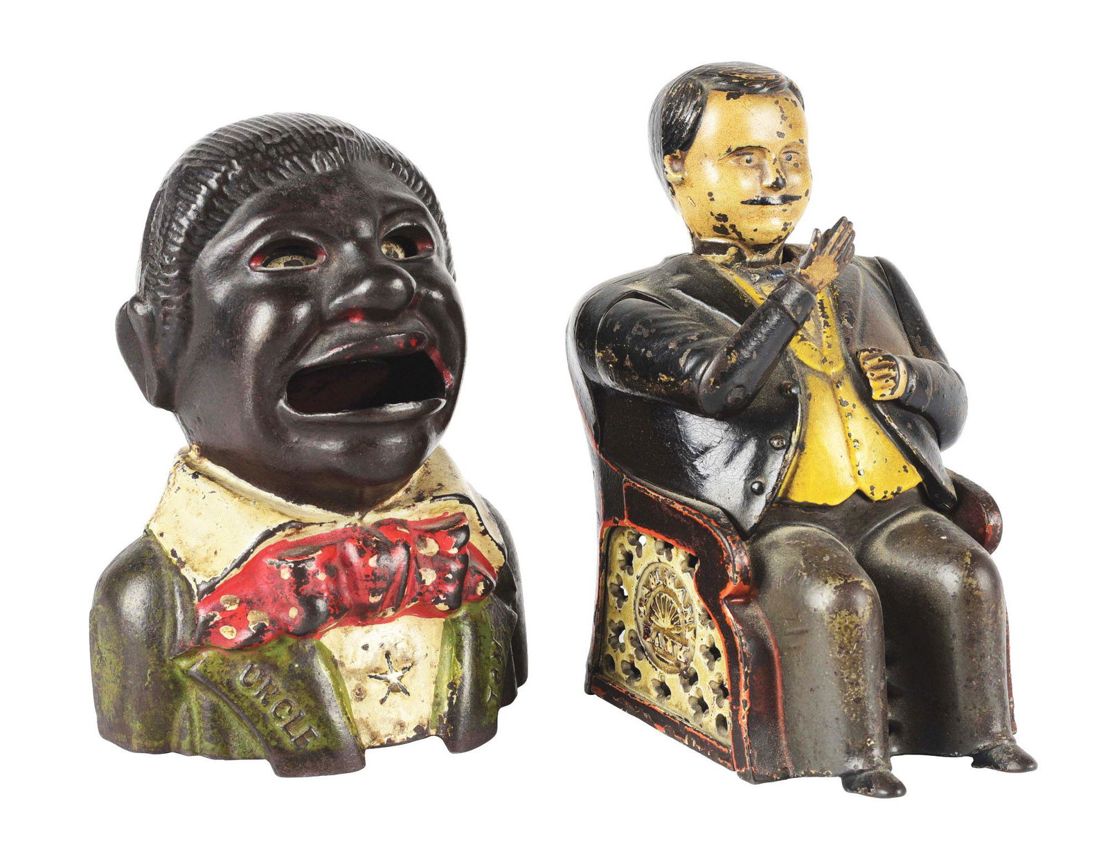 LOT OF 2: MECHANICAL BANKS KYSER & REX UNCLE TOM AND J. (1 of 5)
