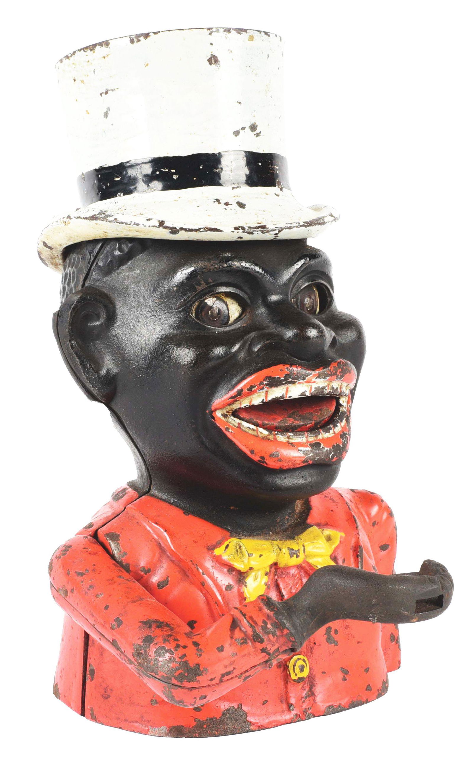 JOLLY "N" WITH HIGH HAT MECHANICAL BANK. (1 of 5)