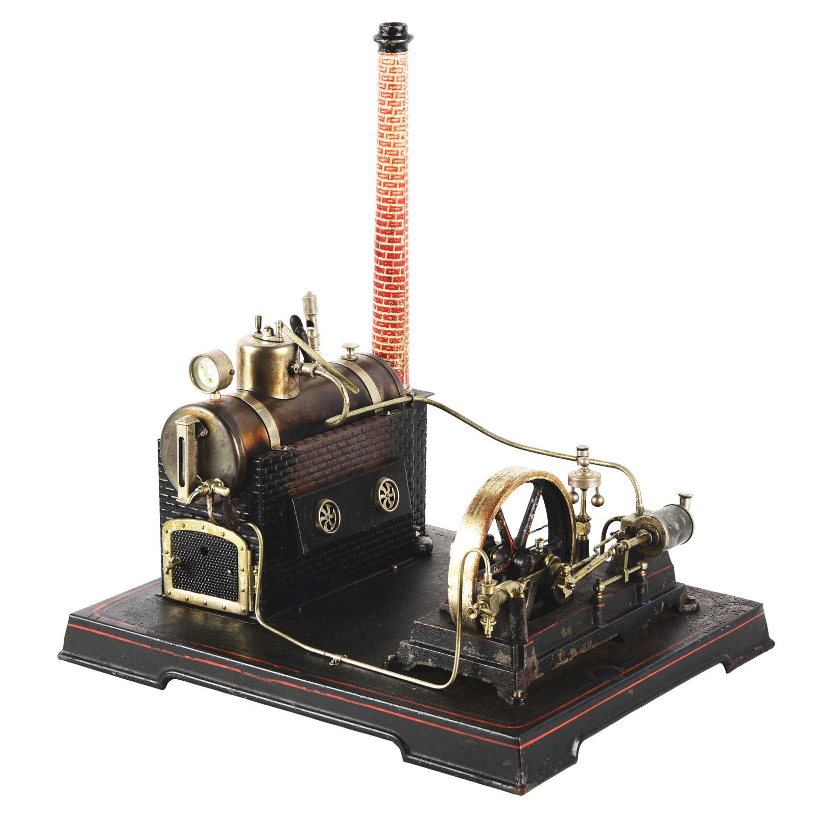 EARLY GERMAN DOLL & CO. HORIZONTAL STEAM ENGINE. (1 of 4)