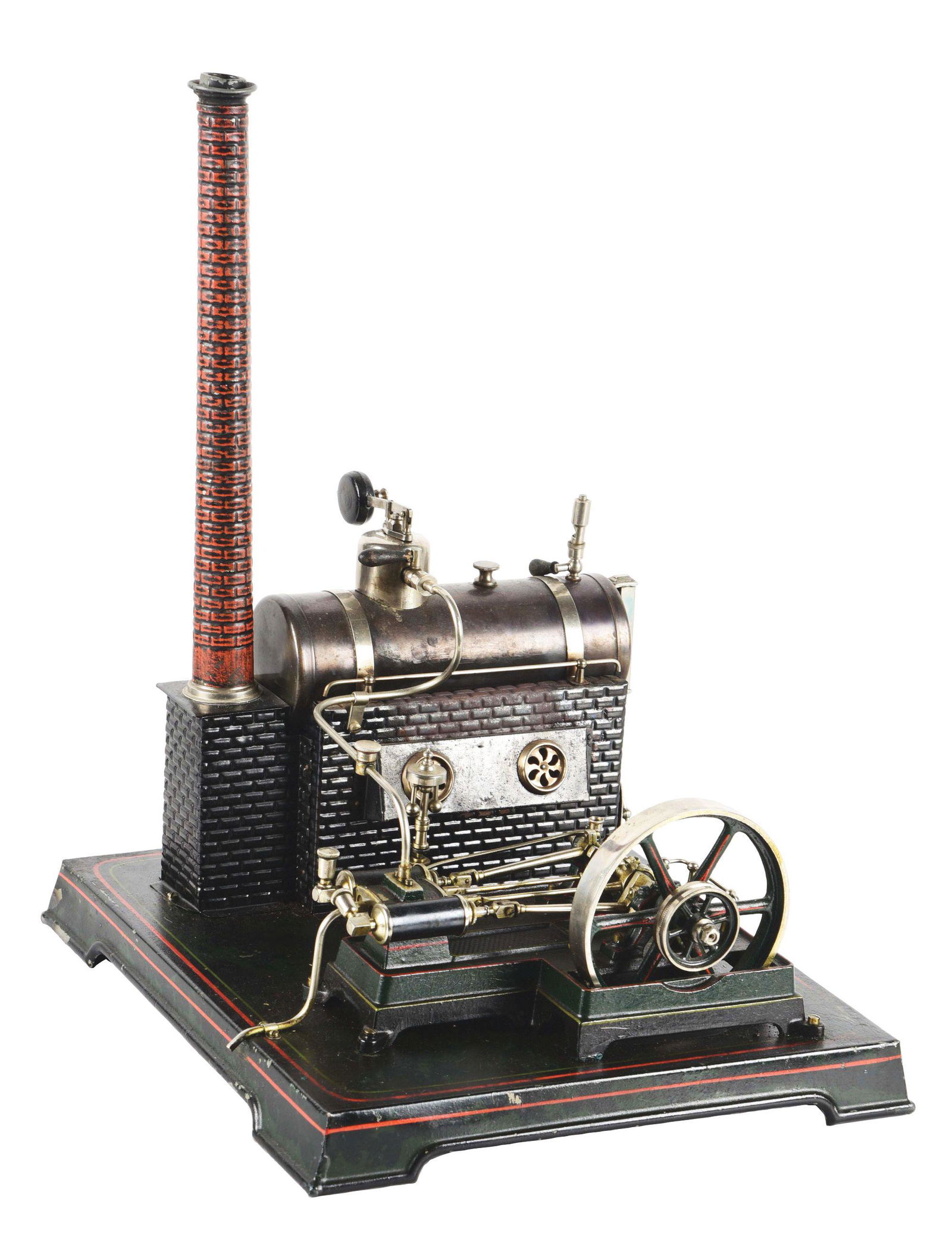 GERMAN DOLL & CO. TWIN CYLINDER STEAM ENGINE. (1 of 4)