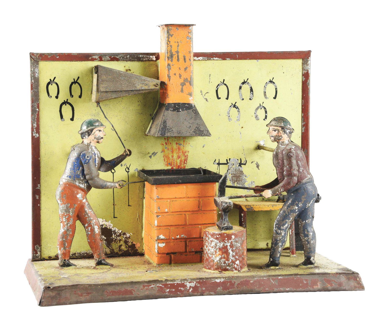 EARLY GERMAN HAND-PAINTED STEAM ACCESSORY TOY. (1 of 3)