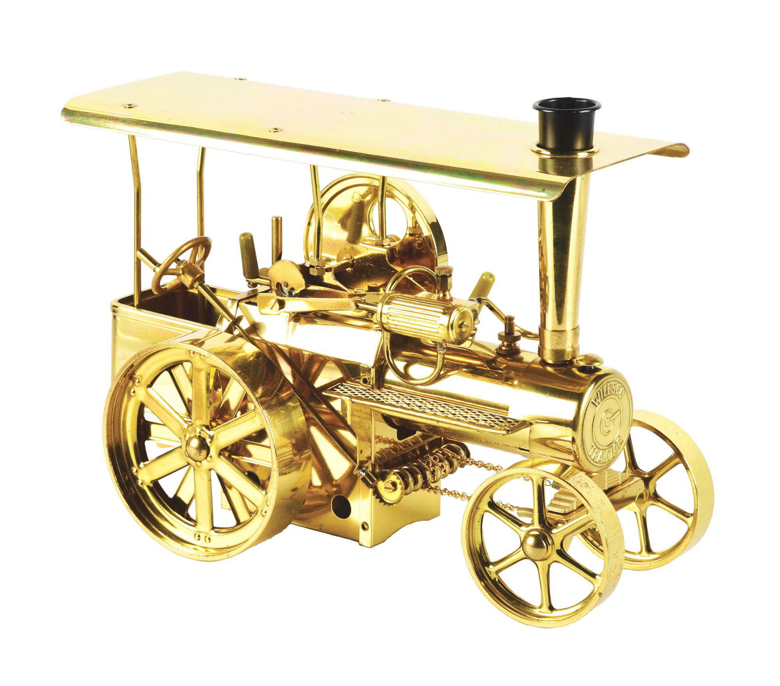 BRASS TYPE GERMAN STEAM ROLLER VEHICLE. (1 of 4)