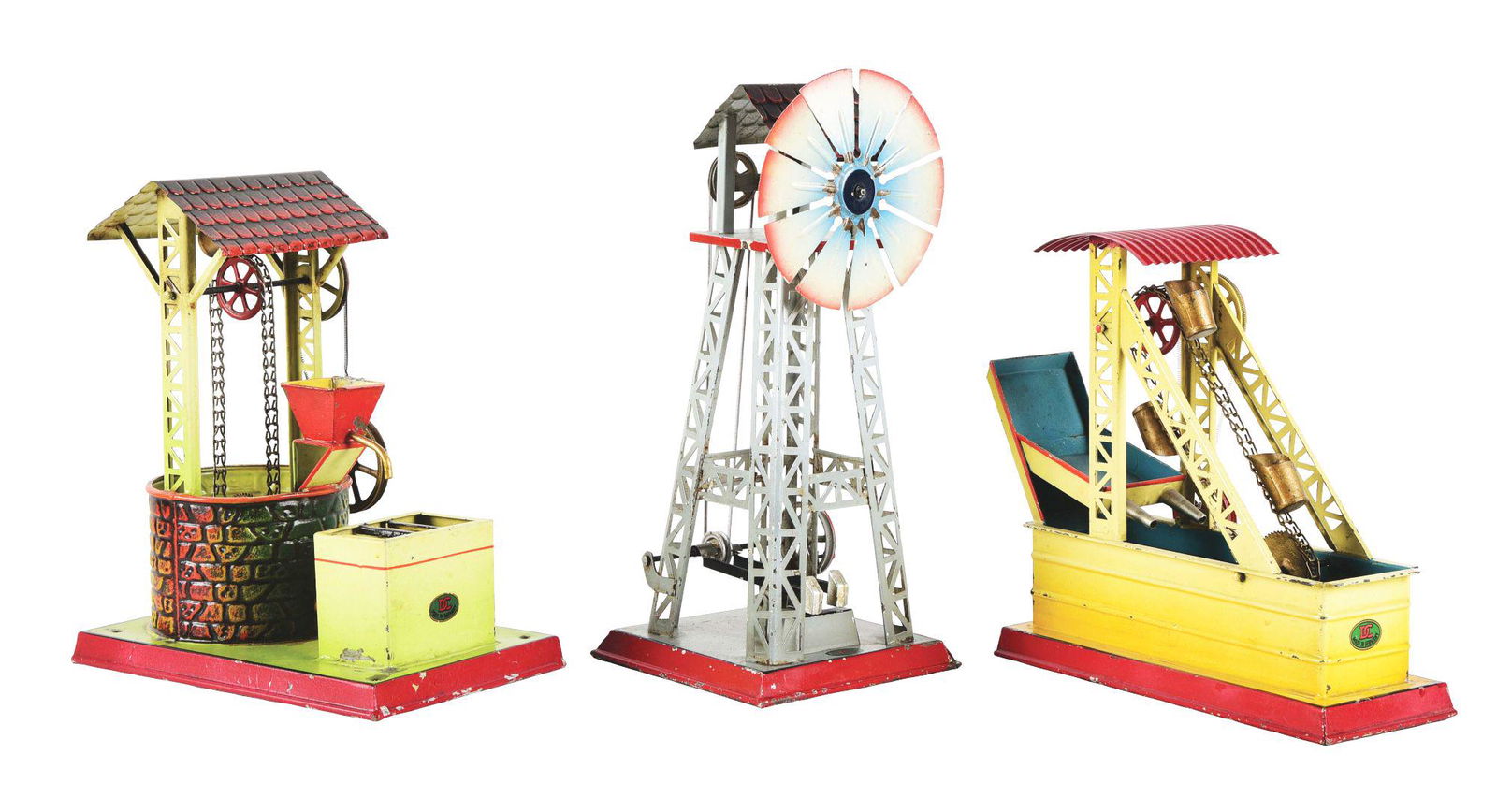 LOT OF 3: EARLY GERMAN HAND PAINTED DOLL COMPANY STEAM (1 of 4)