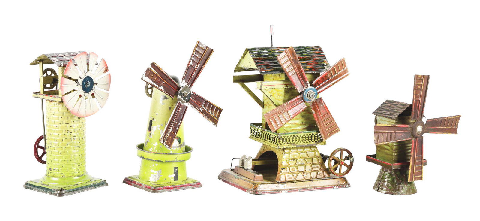 LOT OF 4: EARLY GERMAN HAND PAINTED STEAM ACCESSORY (1 of 4)