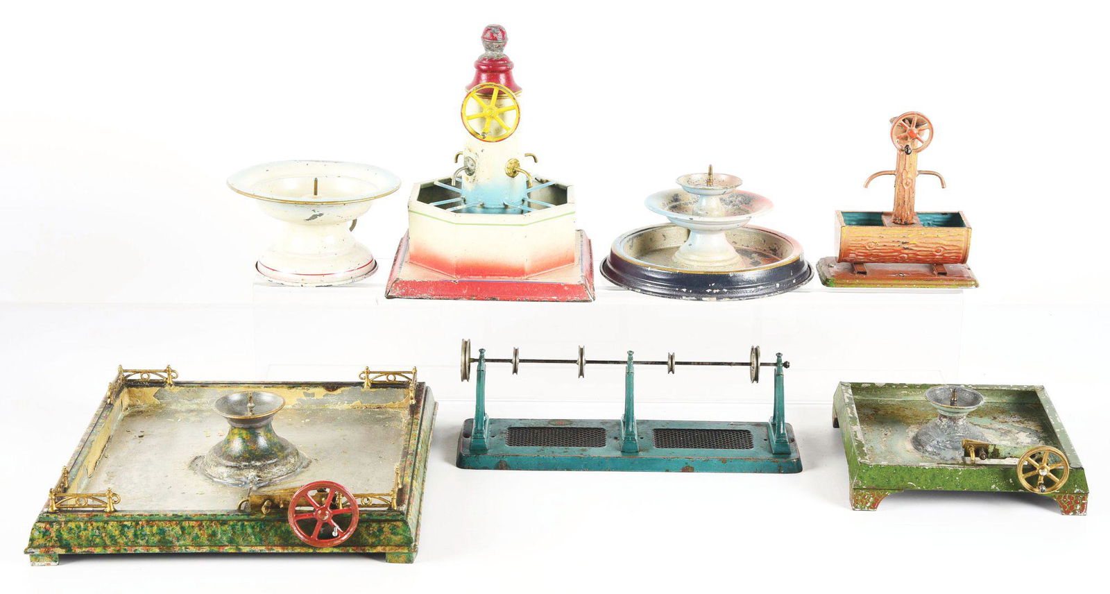 LOT OF 7: VARIOUS GERMAN HAND PAINTED STEAM ACCESSORY (1 of 2)