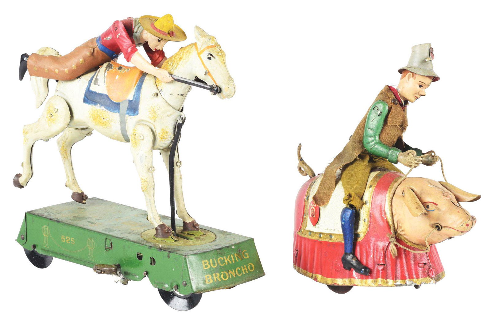 LOT OF 2: GERMAN LEHMANN TIN LITHO WIND-UP TOYS. (1 of 6)