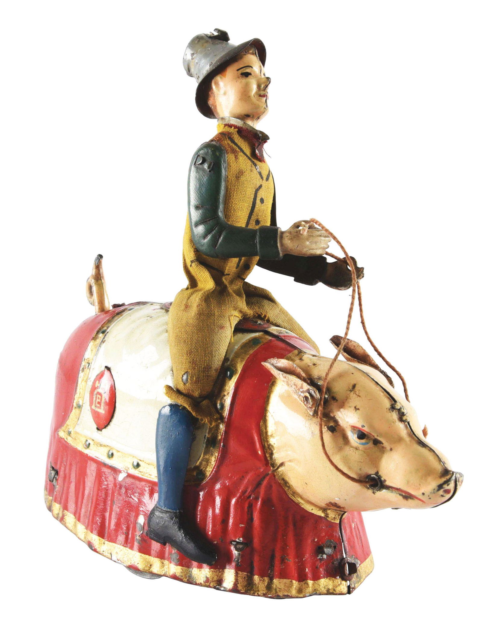 GERMAN LEHMANN TIN LITHO WIND-UP PADDY AND THE PIG. (1 of 3)