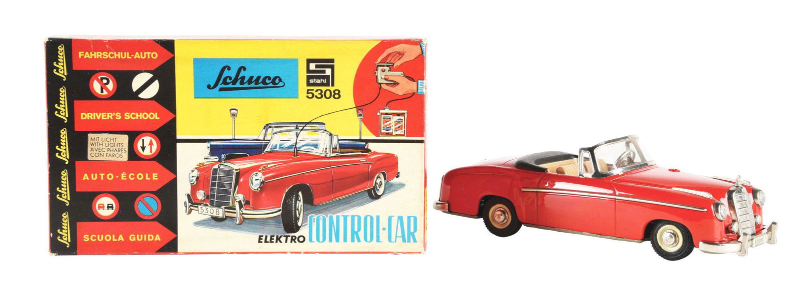GERMAN SCHUCO 5308 ELEKTRO CONTROL CAR IN ORIGINAL BOX. (1 of 3)
