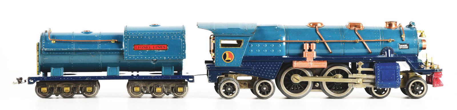 LIONEL STANDARD GUAGE BLUE COMET TRAIN STEAM ENGINE AND (1 of 2)
