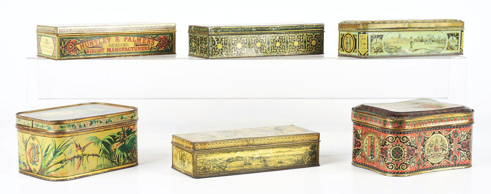 LOT OF 6: EARLY BISCUIT TINS. (1 of 6)