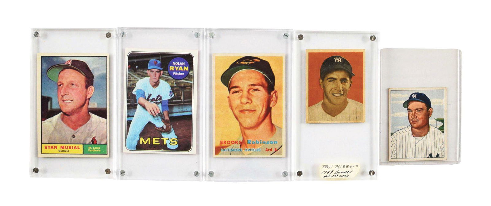 LOT OF 5: TOPPS AND BOWMAN BASEBALL PLAYER HALL OF FAME (1 of 2)