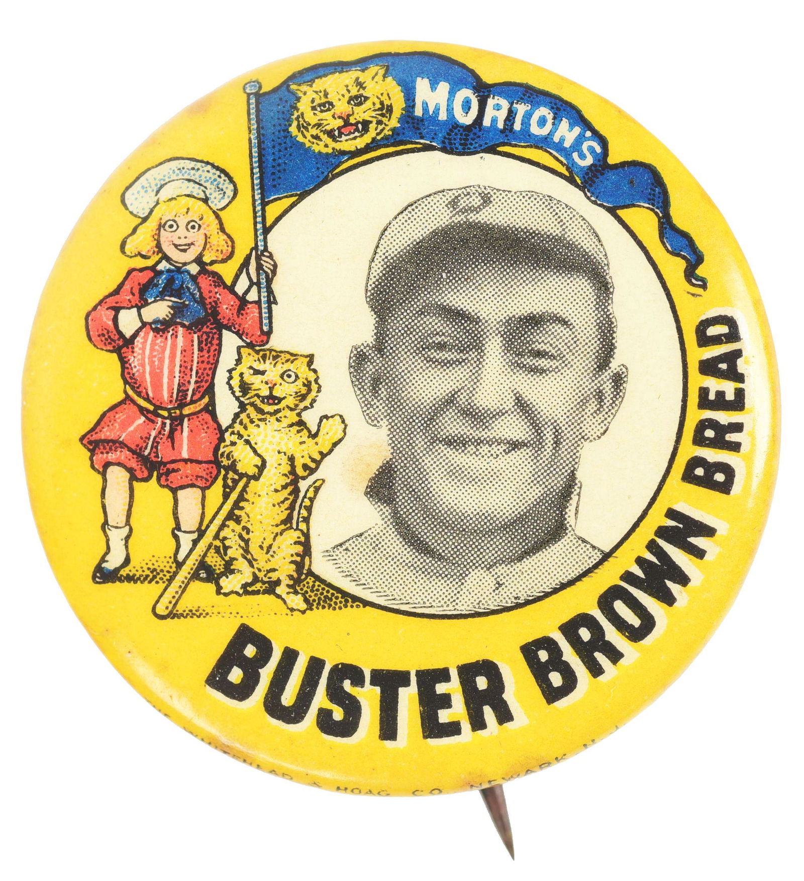VERY SCARCE BUSTER BROWN BREAD TY COBB PINBACK. (1 of 2)