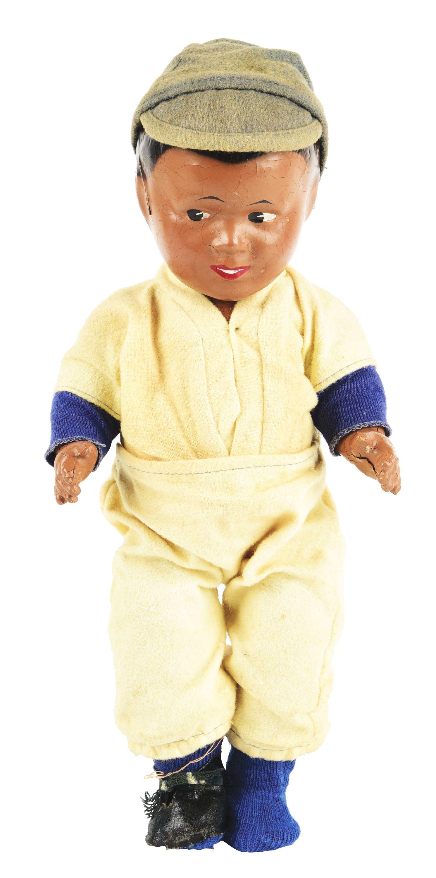 VINTAGE JACKIE ROBINSON BROOKLYN DODGERS BASEBALL DOLL. (1 of 5)