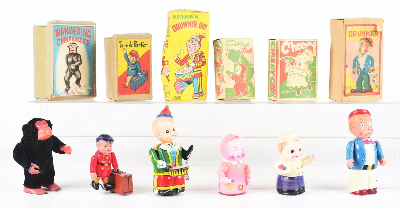 LOT OF 6: VARIOUS JAPANESE TIN LITHO AND CELLULOID (1 of 4)